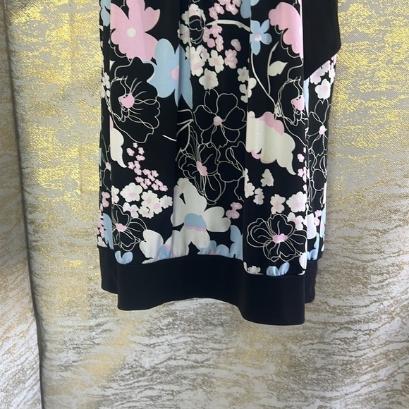 Jessica Petite Black Floral Print Sleeveless Top Size M - Picture 4 of 12